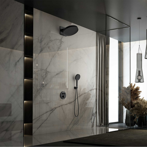 Душевая система Vincea Inspire VSFW-3I22MT3MB с термостатом Черная матовая латунь встраиваемый