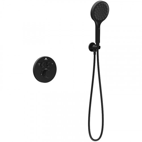 Душевая система Vincea Inspire VSFW-3I22MT3MB с термостатом Черная матовая латунь встраиваемый