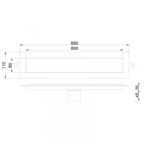 Душевой лоток Boheme Premium Linear 80 982-80-GM с решеткой Оружейная сталь