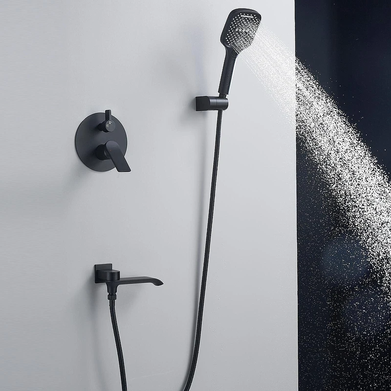 Душевая система Shevanik S4135H цвет Черный матовый