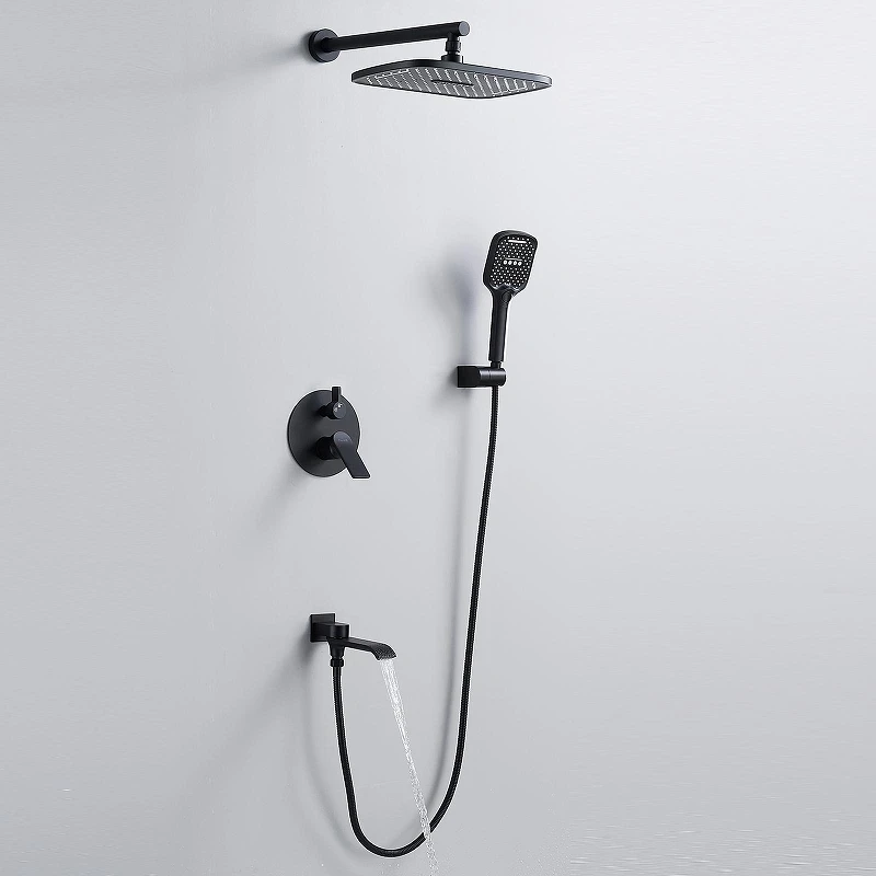 Душевая система Shevanik S4135H цвет Черный матовый