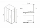 Душевой уголок Abber Schwarzer Diamant 150х100 AG30150BH-S100B профиль Черный стекло прозрачное