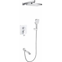 Душевая система Rose R15F R1535F Белая Хром