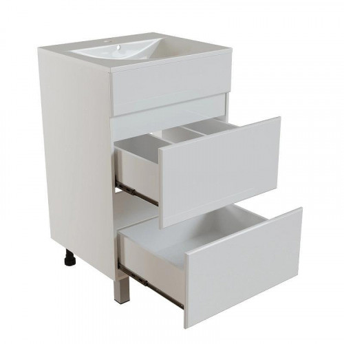 Тумба под раковину Mixline Брикс 50 557489 цвет Белый