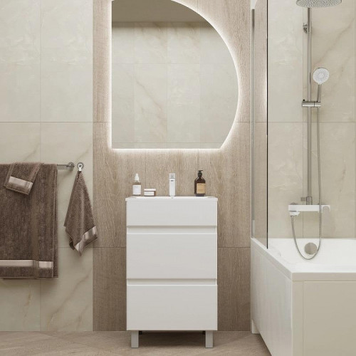 Тумба под раковину Mixline Брикс 50 557489 цвет Белый