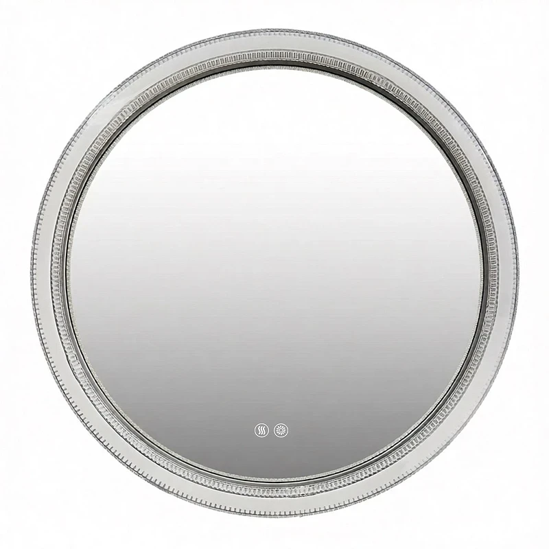 Зеркало Azario Грей 80 АZ-LED010325 с подсветкой цвет Серый матовый с сенсорным выключателем