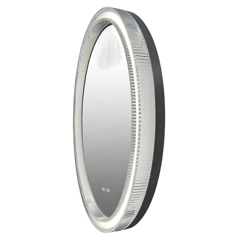 Зеркало Azario Грей 80 АZ-LED010325 с подсветкой цвет Серый матовый с сенсорным выключателем