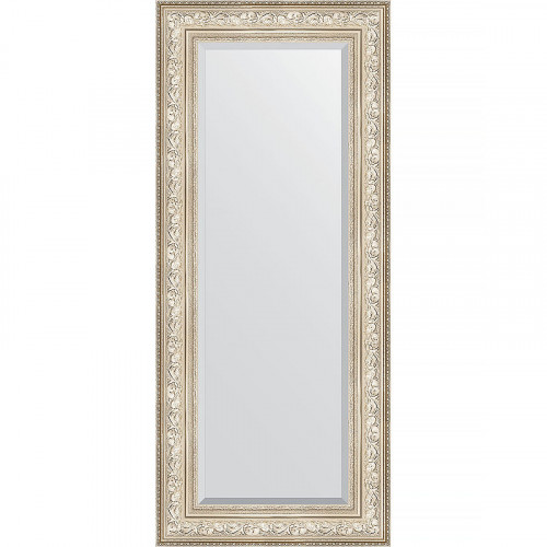 Зеркало Evoform Exclusive 140х60 BY 3530 с фацетом в багетной раме - Виньетка серебро 109 мм стекло