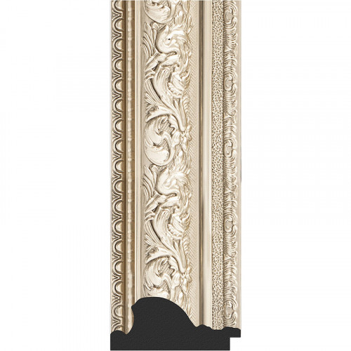 Зеркало Evoform Exclusive 140х60 BY 3530 с фацетом в багетной раме - Виньетка серебро 109 мм стекло