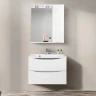 Зеркало со шкафом BelBagno MARINO-SPC-600/750-1A-BL-P-R 60 с подсветкой Bianco Lucido МДФ / ЛДСП