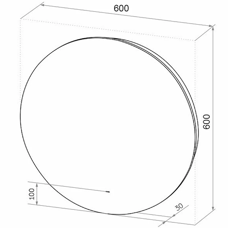 Зеркало Sintesi Deco 60 SIN-SPEC-DECO-60 с подсветкой с бесконтактным выключателем