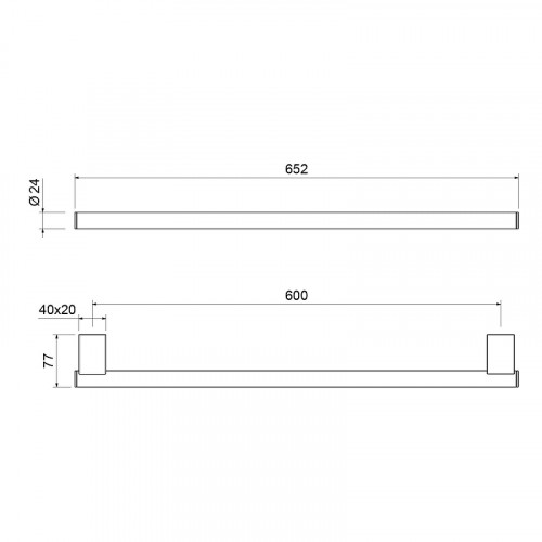 Полотенцедержатель Timo Luiro 18553/03 цвет Черный матовый