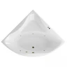 Акриловая ванна Excellent Glamour 150x150 WAEX.GLA15.SOFT.BR цвет Белый с гидромассажем форсунки Бронза