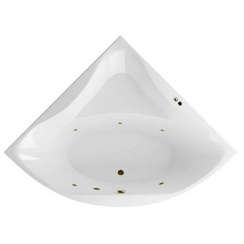 Акриловая ванна Excellent Glamour 150x150  WAEX.GLA15.SOFT.BR цвет Белый с гидромассажем форсунки Бронза