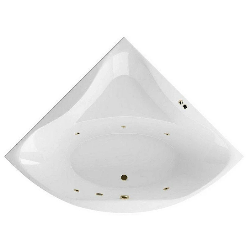 Акриловая ванна Excellent Glamour 150x150 WAEX.GLA15.SOFT.BR цвет Белый с гидромассажем форсунки Бронза