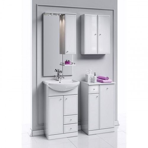 Подвесной шкаф Aqwella Барселона 50 Ba.04.03 Белый МДФ / ЛДСП