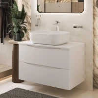Тумба с раковиной Bond Cube 80 T05805-S61500 подвесная цвет Белый матовый