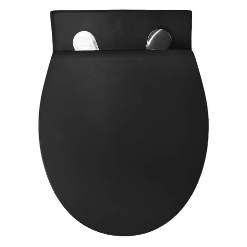 Унитаз Azario Keras matt black AZ-99046B подвесной цвет Черный с сиденьем Микролифт