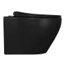Унитаз Azario Keras matt black AZ-99046B подвесной цвет Черный с сиденьем Микролифт