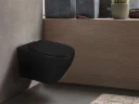 Унитаз Azario Keras matt black AZ-99046B подвесной цвет Черный с сиденьем Микролифт