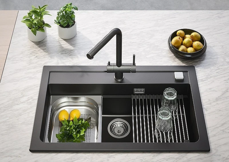 Кухонная мойка Alveus Granital Atrox 40 Concrete G81 790x500 1140446 Бетон искусственный камень (литьевой мрамор) встраиваемая сверху, встраиваемая снизу