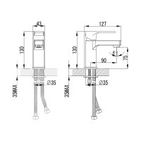 Смеситель для раковины Lemark Plus Grace LM1506C Хром латунь