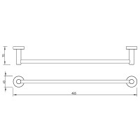 Полотенцедержатель Whitecross Ergo black ER2250BL Черный матовый