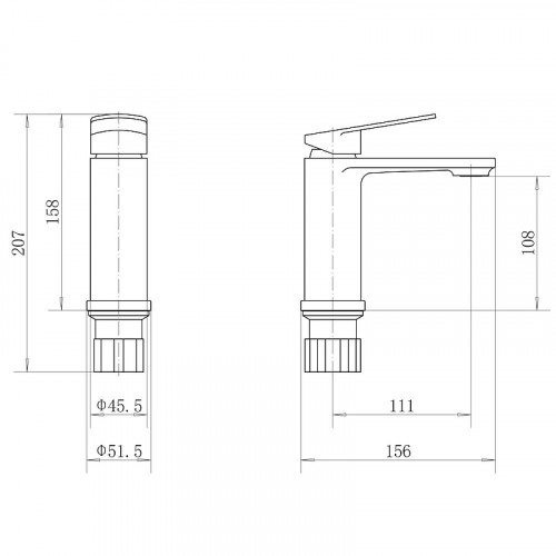 Смеситель для раковины Fashun A1088 цвет Хром