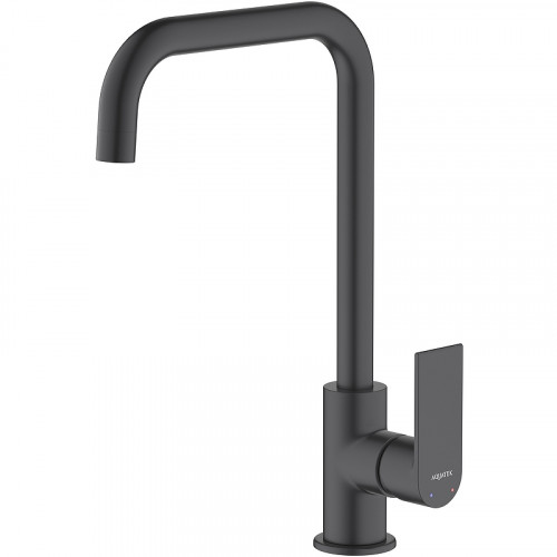 Смеситель для кухни Aquatek Лира AQ1480MB Черный матовый латунь
