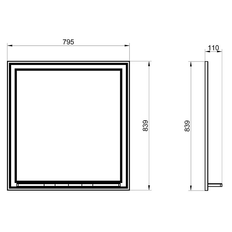 Зеркало ASB-Woodline Кастелло 80 12046 Пейна (Синий) массив дерева, стекло