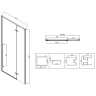 Душевой уголок Vincea Slim-N 90x90 VSR-5SN9090CLGM профиль Вороненая сталь стекло прозрачное