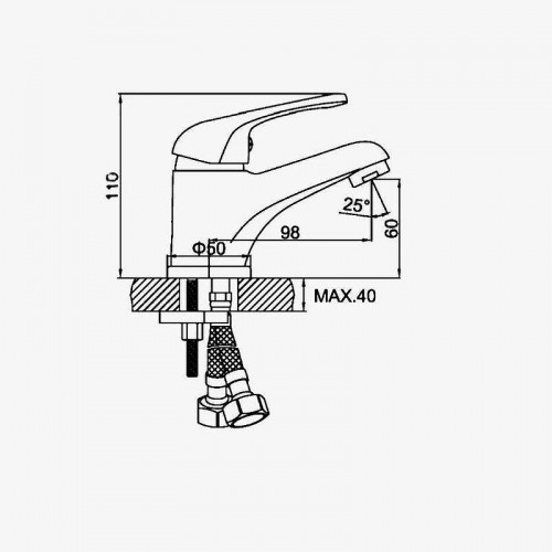 Смеситель для раковины D-Lin D110301 цвет Хром