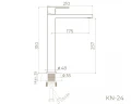 Смеситель для раковины Knotlor Stable KN-24/GM цвет Вороненая сталь