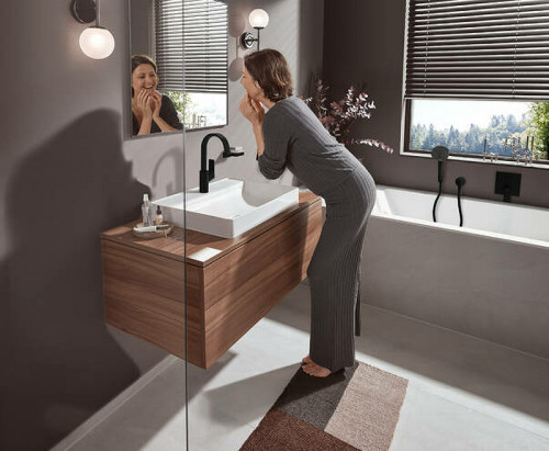 Смеситель для раковины Hansgrohe Vivenis 75030670 Черный матовый латунь