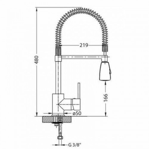 Смеситель для кухни Alveus Billy-S Chr 1098727 Хром латунь