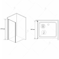 Душевая стенка RGW Z-14 80 06221408-11 профиль Хром стекло прозрачное