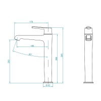 Смеситель для раковины RGW Shower Panels SP-311 511405311-01 Хром латунь