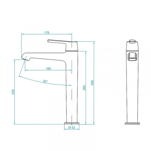 Смеситель для раковины RGW Shower Panels SP-311 511405311-01 Хром латунь