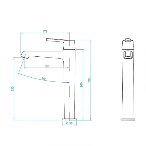 Смеситель для раковины RGW Shower Panels SP-311 511405311-01 Хром латунь