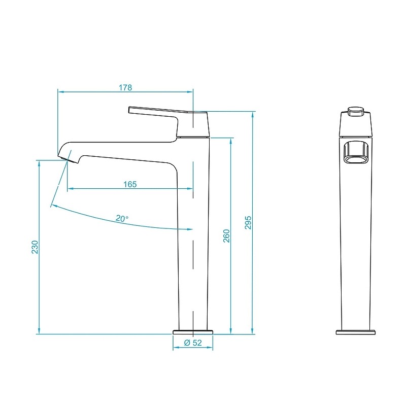Смеситель для раковины RGW Shower Panels SP-311 511405311-01 Хром латунь