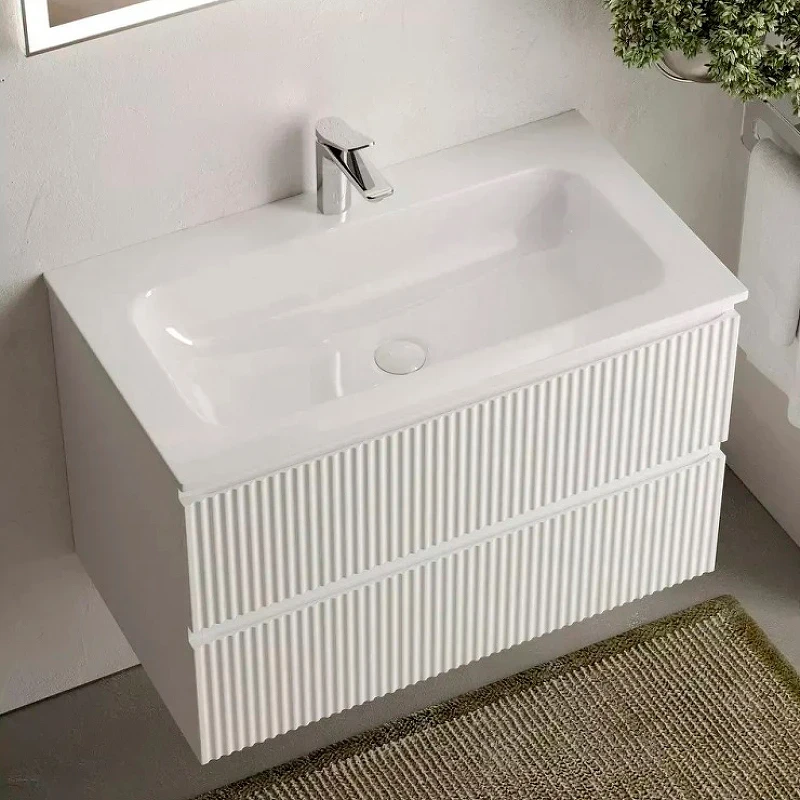 Тумба под раковину Sancos Snob R 80 SNR80W подвесная Bianco МДФ / ЛДСП