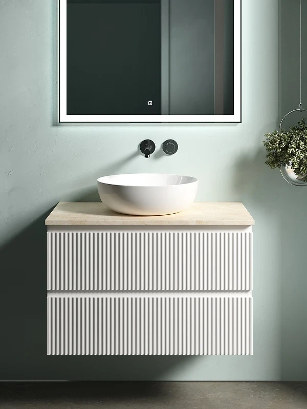 Тумба под раковину Sancos Snob R 80 SNR80W подвесная Bianco МДФ / ЛДСП
