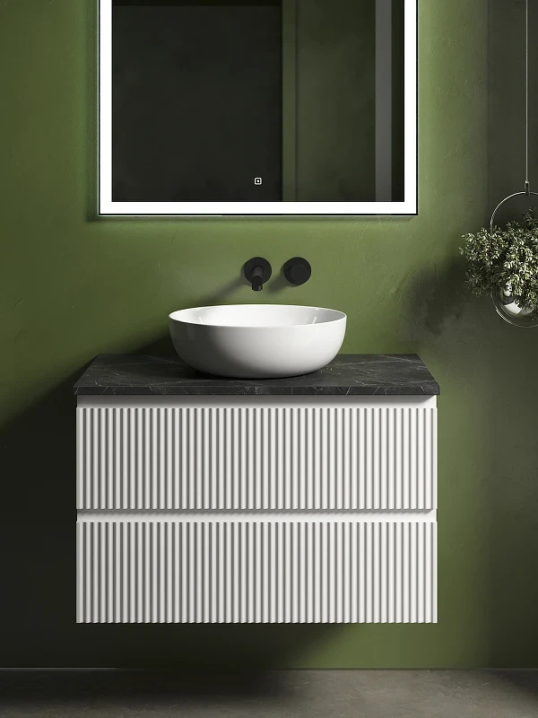 Тумба под раковину Sancos Snob R 80 SNR80W подвесная Bianco МДФ / ЛДСП