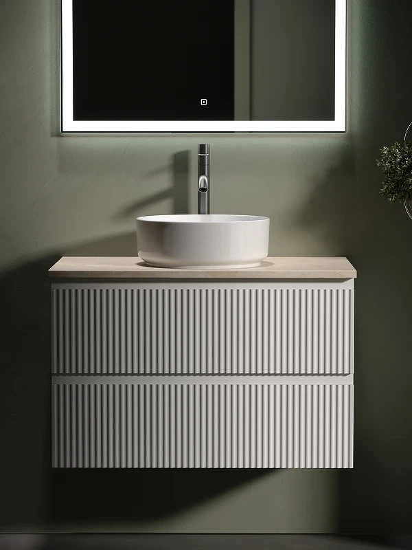 Тумба под раковину Sancos Snob R 80 SNR80W подвесная Bianco МДФ / ЛДСП