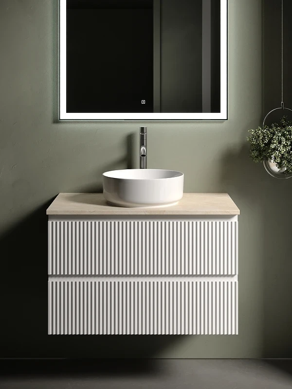 Тумба под раковину Sancos Snob R 80 SNR80W подвесная Bianco МДФ / ЛДСП