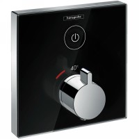 Смеситель для душа Hansgrohe ShowerSelect 15737600 с термостатом Черный Хром латунь встраиваемый