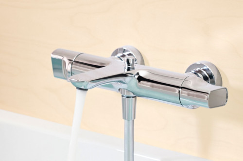 Смеситель для ванны Jacob Delafon Aleo E72286-CP с термостатом Хром латунь на стену