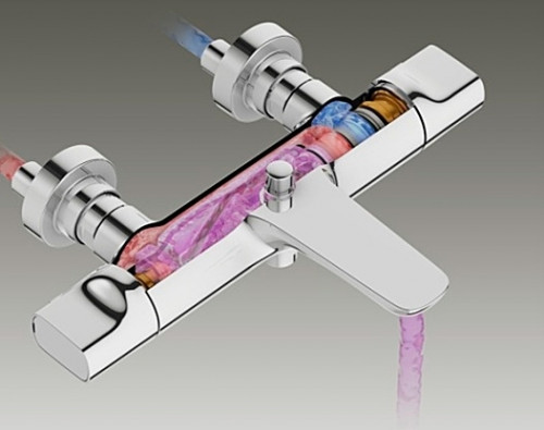 Смеситель для ванны Jacob Delafon Aleo E72286-CP с термостатом Хром латунь на стену