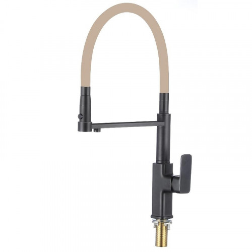 Смеситель для кухни Savol S-L1808H-12 цвет Черный Бежевый