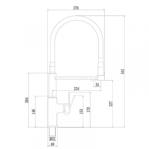 Смеситель для кухни Savol S-L1808H-12 цвет Черный Бежевый